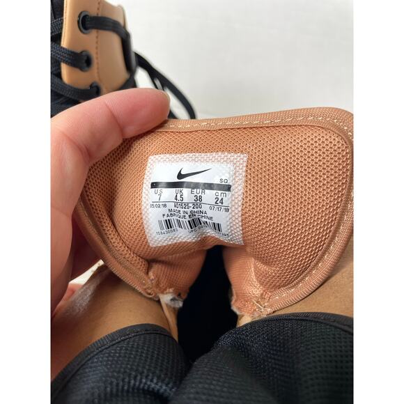 NIKE AF1 Air Force 1 Rebel XX Praline Tan Black High Top Sneakers Shoes Womens 7 - Picture 6 of 7